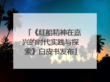 《红船精神在嘉兴的时代实践与探索》白皮书发布