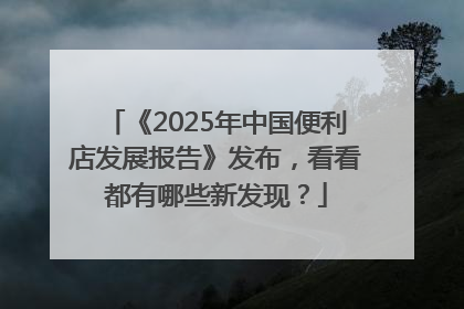 《2025年中国便利店发展报告》发布，看看都有哪些新发现？