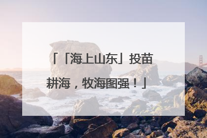 「海上山东」投苗耕海，牧海图强！