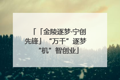 「金陵逐梦·宁创先锋」“万千”逐梦 “机”智创业