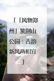 「风物郑州」紫荆山公园：古韵新风两相宜