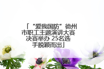 “爱我国防”德州市职工主题演讲大赛决赛举办 25名选手脱颖而出