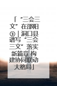 “三会三文”在邵阳③｜洞口县谱写“三会三文”落实新篇章 构建协同联动大格局