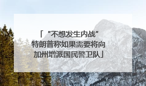 “不想发生内战” 特朗普称如果需要将向加州增派国民警卫队