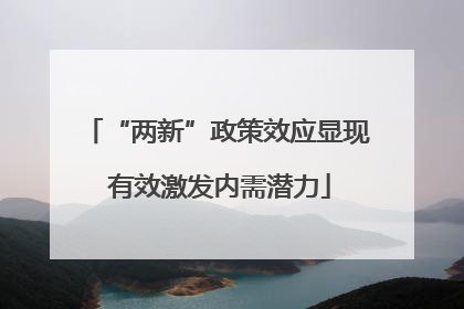 “两新”政策效应显现 有效激发内需潜力