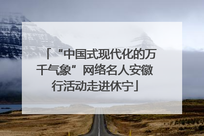 “中国式现代化的万千气象”网络名人安徽行活动走进休宁