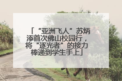 “亚洲飞人”苏炳添首次佛山校园行，将“逐光者”的接力棒递到学生手上