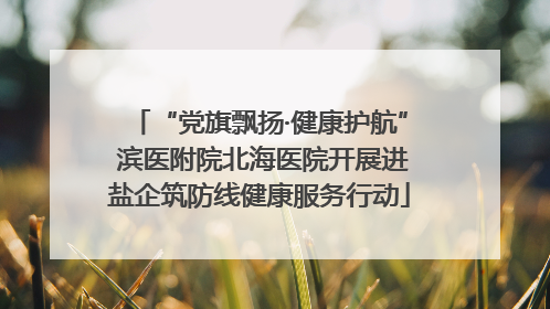 “党旗飘扬·健康护航” 滨医附院北海医院开展进盐企筑防线健康服务行动
