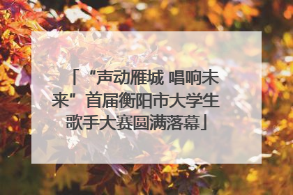 “声动雁城 唱响未来”首届衡阳市大学生歌手大赛圆满落幕