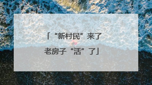 “新村民”来了 老房子“活”了