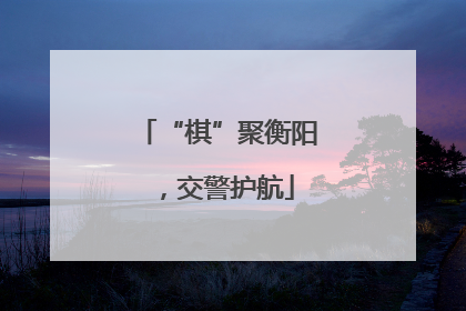 “棋”聚衡阳，交警护航