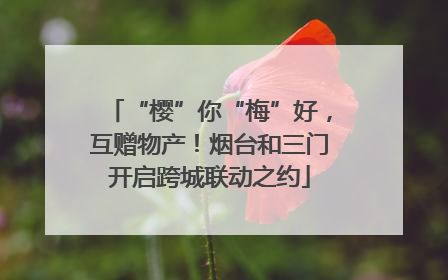 “樱”你“梅”好，互赠物产！烟台和三门开启跨城联动之约