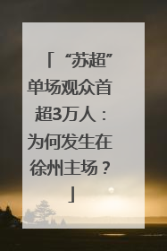 “苏超”单场观众首超3万人：为何发生在徐州主场？