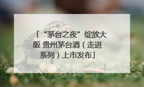 “茅台之夜”绽放大阪 贵州茅台酒（走进系列）上市发布