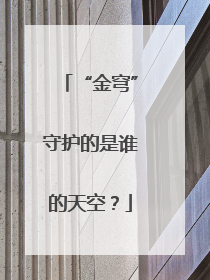“金穹”守护的是谁的天空？