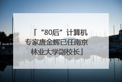“80后”计算机专家唐金辉已任南京林业大学副校长
