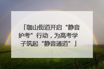 珈山街道开启“静音护考”行动，为高考学子筑起“静音通道”