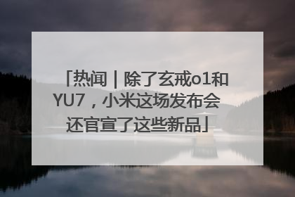 热闻｜除了玄戒o1和YU7，小米这场发布会还官宣了这些新品