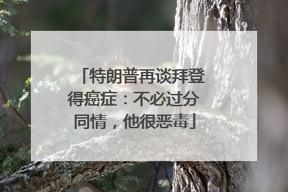 特朗普再谈拜登得癌症：不必过分同情，他很恶毒