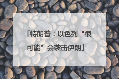 特朗普：以色列“很可能”会袭击伊朗