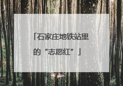 石家庄地铁站里的“志愿红”