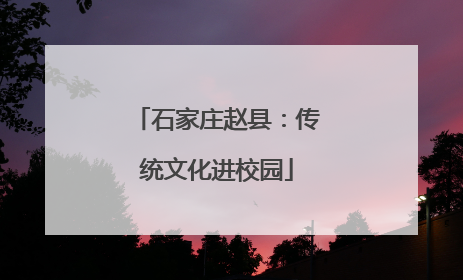 石家庄赵县：传统文化进校园