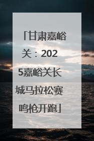 甘肃嘉峪关：2025嘉峪关长城马拉松赛鸣枪开跑