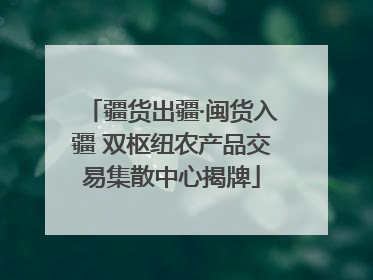 疆货出疆·闽货入疆 双枢纽农产品交易集散中心揭牌