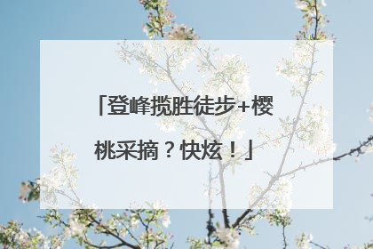 登峰揽胜徒步+樱桃采摘？快炫！