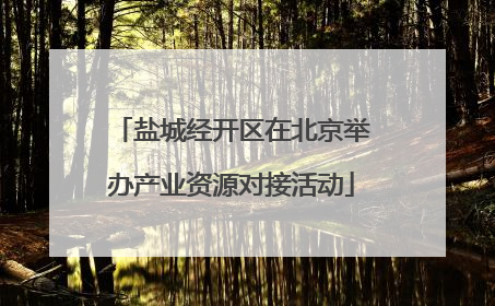 盐城经开区在北京举办产业资源对接活动