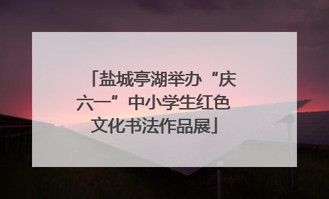 盐城亭湖举办“庆六一”中小学生红色文化书法作品展