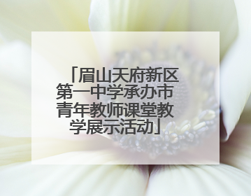 眉山天府新区第一中学承办市青年教师课堂教学展示活动