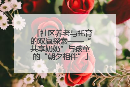 社区养老与托育的双赢探索——“共享奶奶”与孩童的“朝夕相伴”