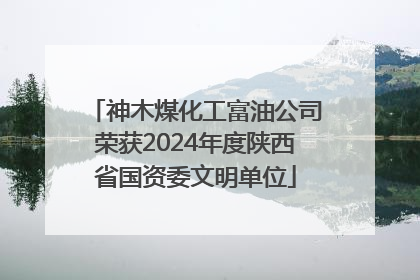 神木煤化工富油公司荣获2024年度陕西省国资委文明单位