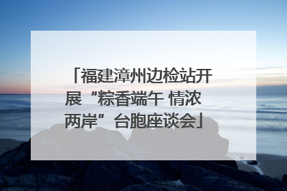 福建漳州边检站开展“粽香端午 情浓两岸”台胞座谈会