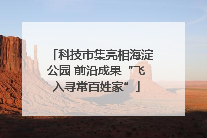 科技市集亮相海淀公园 前沿成果“飞入寻常百姓家”