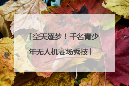 空天逐梦！千名青少年无人机赛场秀技