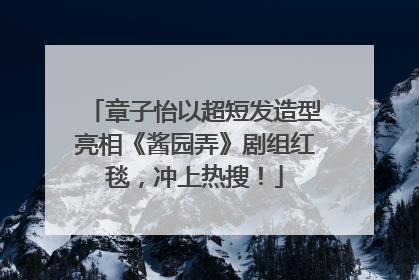 章子怡以超短发造型亮相《酱园弄》剧组红毯，冲上热搜！