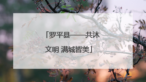 罗平县——共沐文明 满城皆美