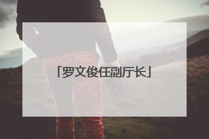 罗文俊任副厅长