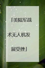 美陆军战术无人机发展受挫
