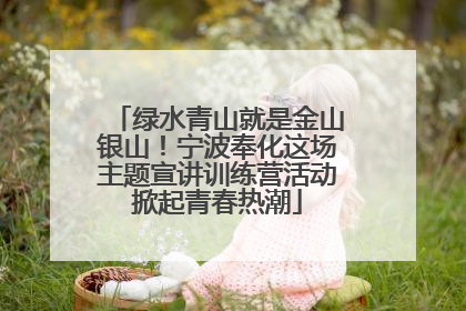 绿水青山就是金山银山！宁波奉化这场主题宣讲训练营活动掀起青春热潮