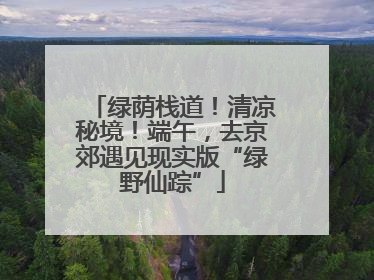 绿荫栈道！清凉秘境！端午，去京郊遇见现实版“绿野仙踪”