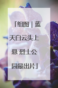 组图｜蓝天白云头上悬 烈士公园最出片