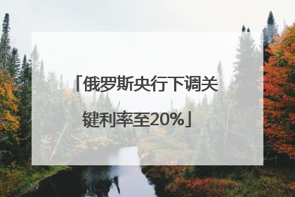 俄罗斯央行下调关键利率至20%