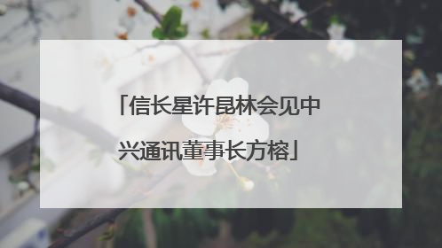 信长星许昆林会见中兴通讯董事长方榕