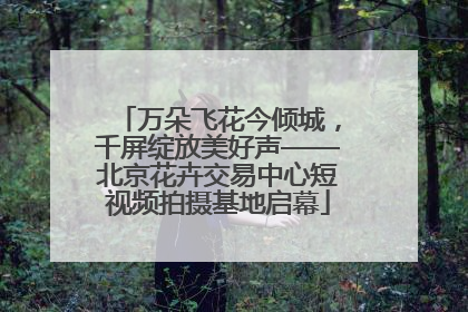 万朵飞花今倾城，千屏绽放美好声——北京花卉交易中心短视频拍摄基地启幕