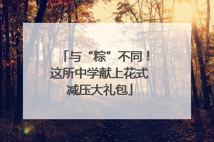 与“粽”不同！这所中学献上花式减压大礼包