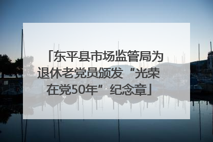 东平县市场监管局为退休老党员颁发“光荣在党50年”纪念章