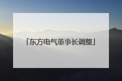 东方电气董事长调整